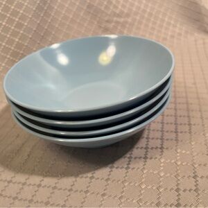 Vintage aqua blue melamine cereal Bowls